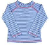 Ducksday - UV-werend Zwemshirt - UPF50+ - sneldrogend - lange mouwen - meisjes - Blue stripe - maat 134/140