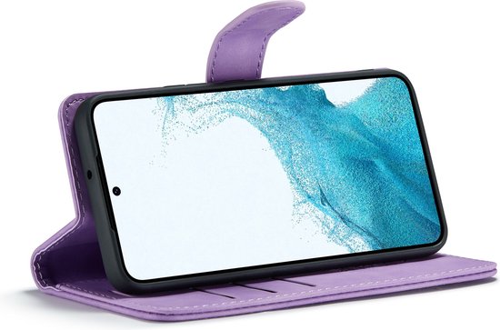 Coque Samsung Galaxy M23 Casemania Lilas Brillant - Etui Livre Magnétique 2 en 1