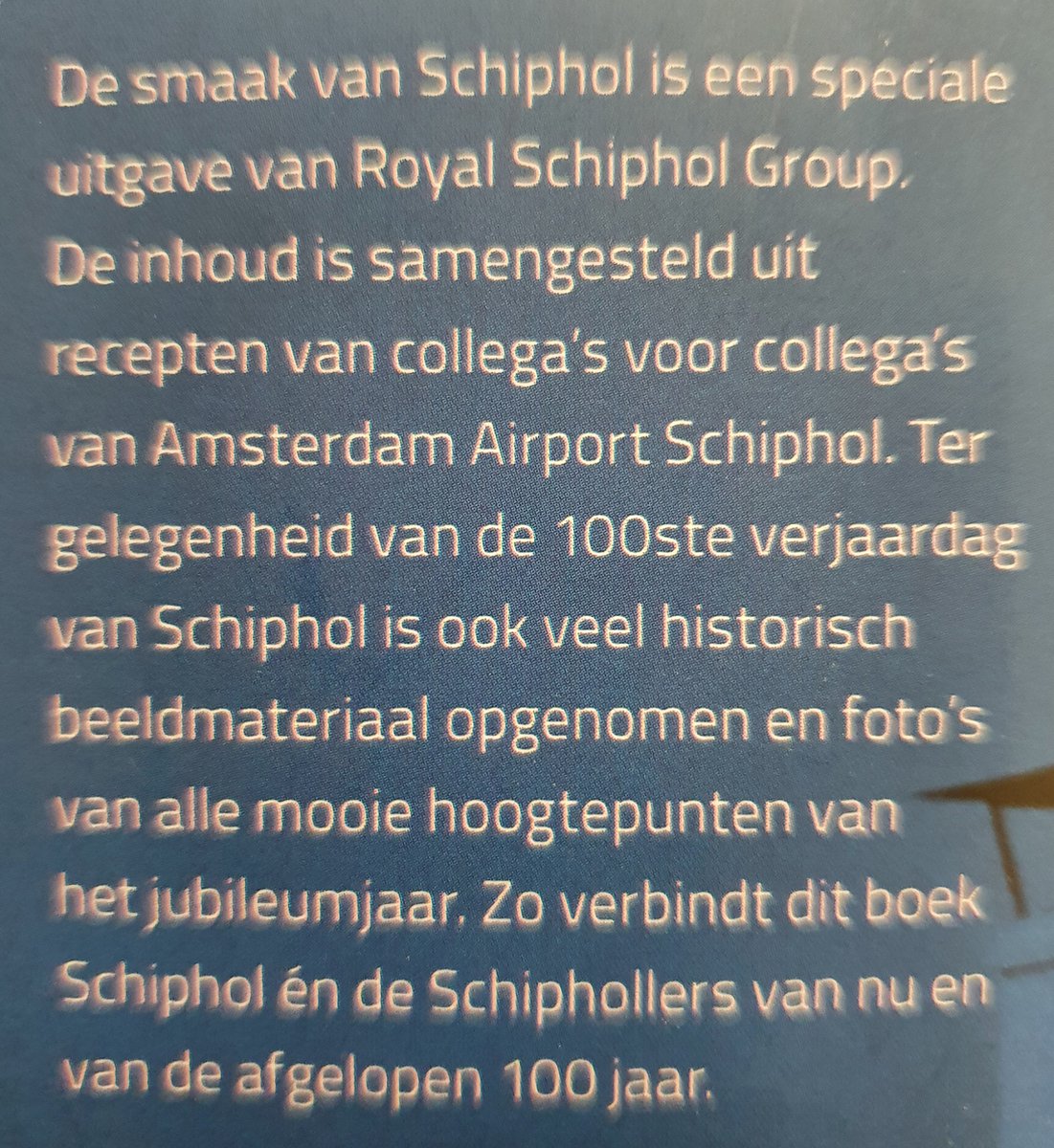 De Smaak van Schiphol - back cover