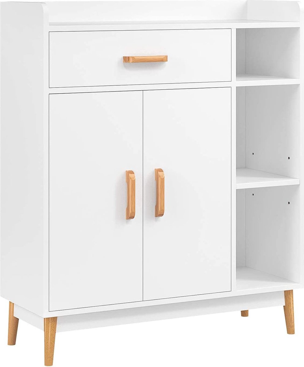 TV kast Dalton klein Lamulux 1 deur, 1 lade en 3 open vakken. - Divani
