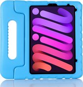 Tablet hoes geschikt voor Apple iPad Mini 6 8.3 (2021) - Kinderhoes met handvat - Schokbestendige Kids cover - Licht Blauw