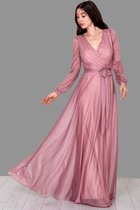 HASVEL- Maxi Jurk - Avond jurk - Feestjurk - Roze jurk - Dames Feestjurk -Galajurk- Maat XXL-HASVEL-Maxi Dress - Evening dress - Party dress - Rose dress - Ladies Party dress -Prom dress - Size XXL