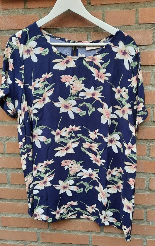 Only Carmakoma Caranita Shirt Blauw/roze 44