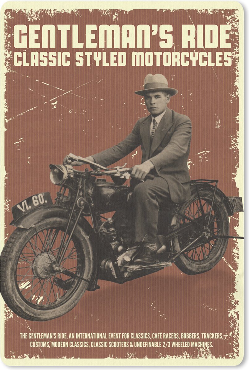 Muismat 18x27 cm - Mousepad Mancave - Motor - Vintage - Smoking - Muismatten