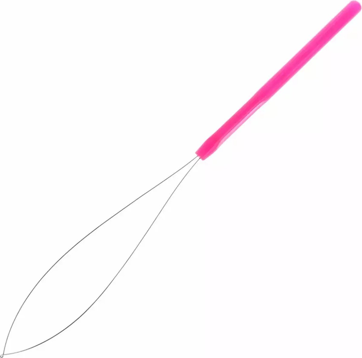 Haarlus - Topsy tail - vlecht hulpstuk - haarlussen - haarloop - hair loop - Roze - 1 stuk
