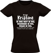 T-shirt femme Kristine | cadeau d'anniversaire | cadeau d'anniversaire | drôle | anniversaire | cadeau | Noir