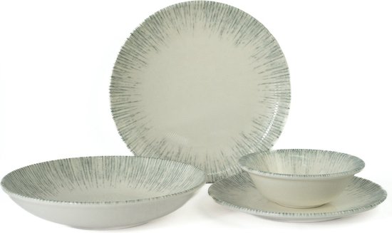 Service de vaisselle Bonna - Iris - 24 pièces - 6 personnes - porcelaine |  bol.com