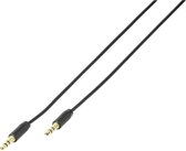 Vivanco 38767 Jackplug Audio Aansluitkabel [1x Jackplug male 3,5 mm - 1x Jackplug male 3,5 mm] 1.00 m Zwart