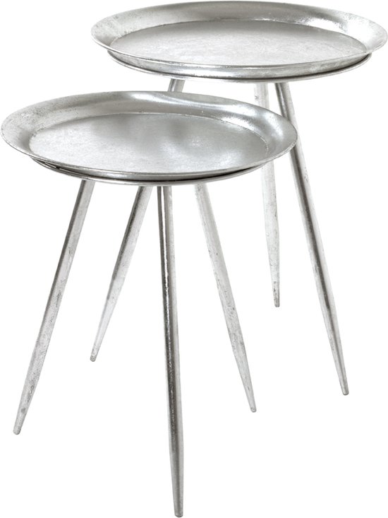 Table d'Appoint Métal Argent 25721