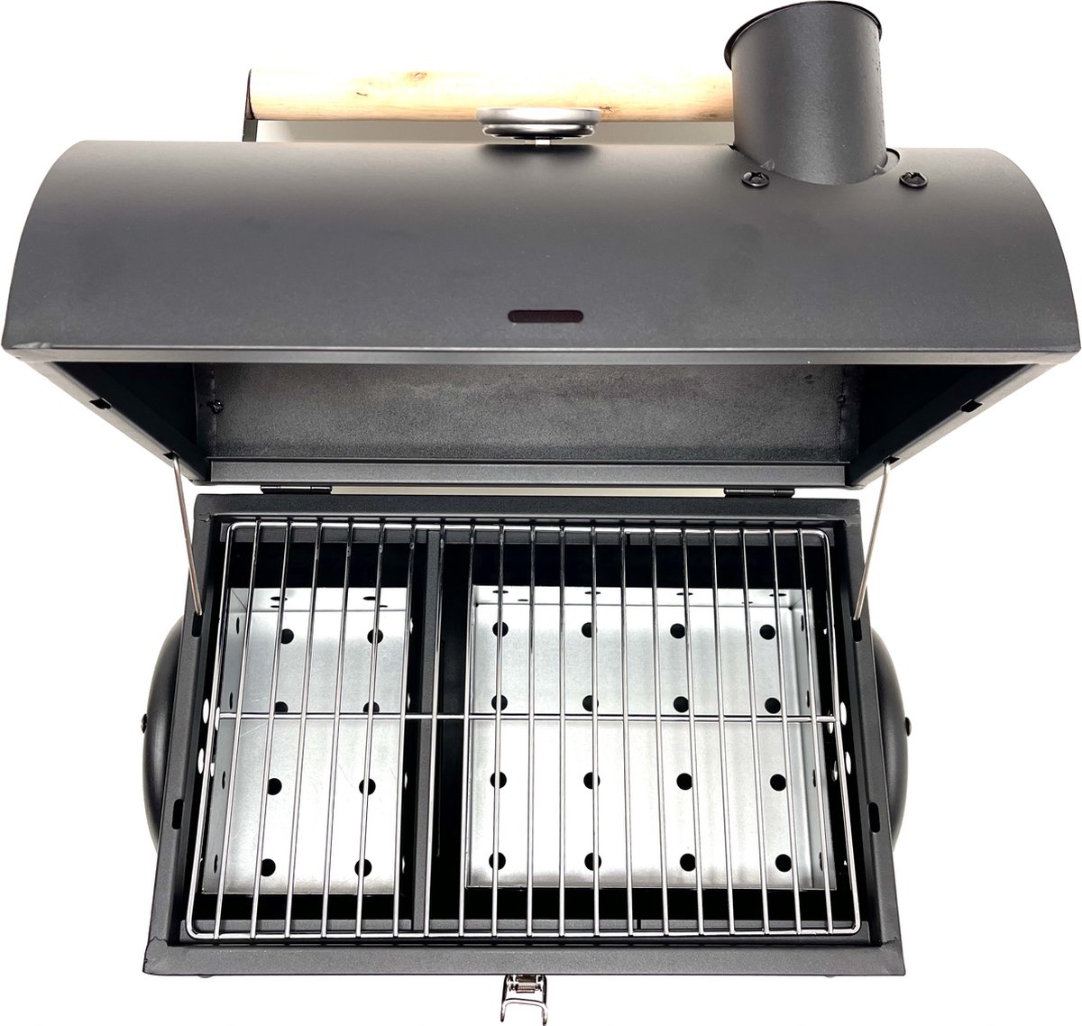 Compacte Draagbare kolen BBQ van Wolff BBQ Handig voor op de camping