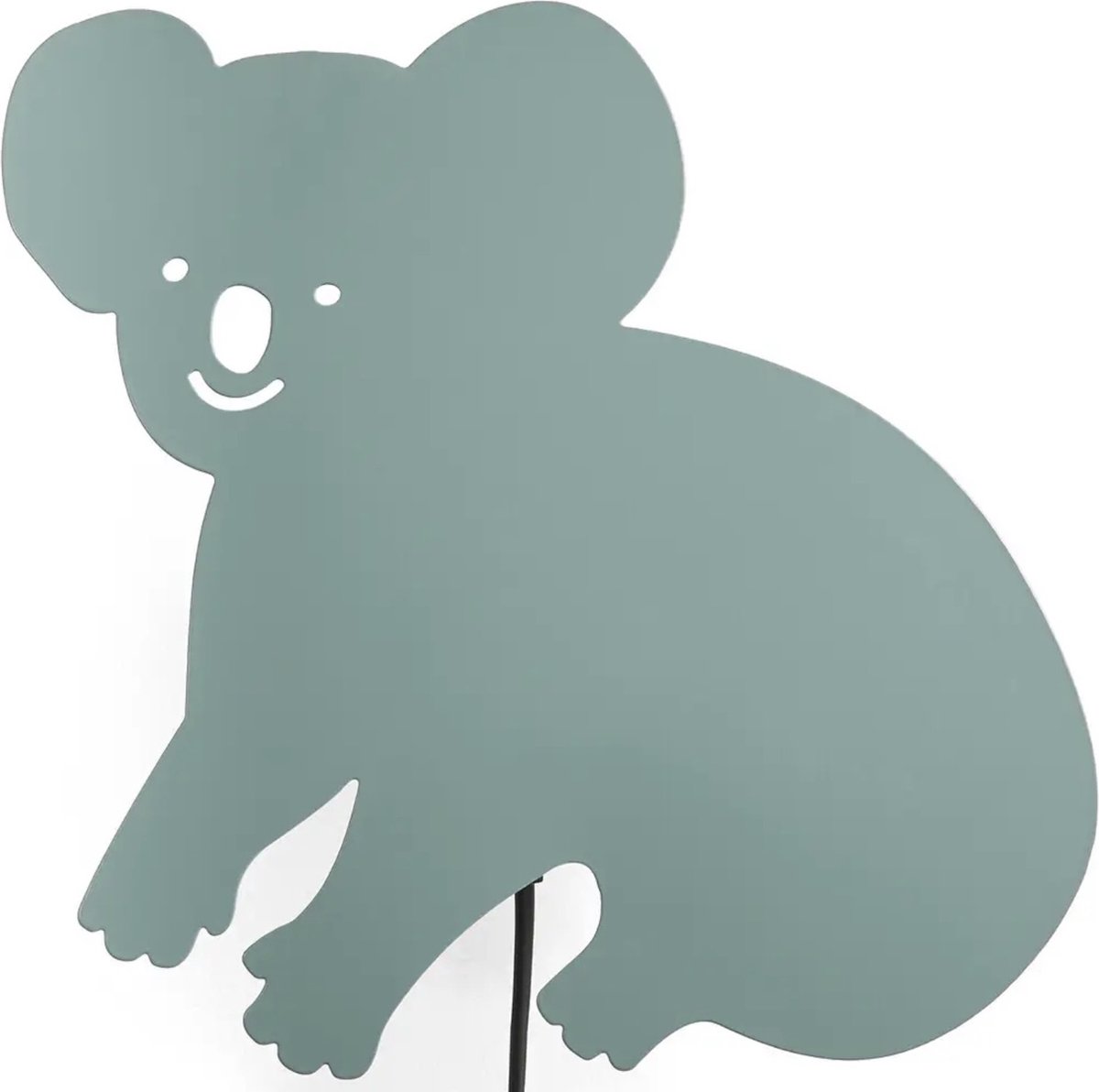 Ladoute - wandlamp nachtlamp Koala babykamer kinderkamer - metaal - Sage groen