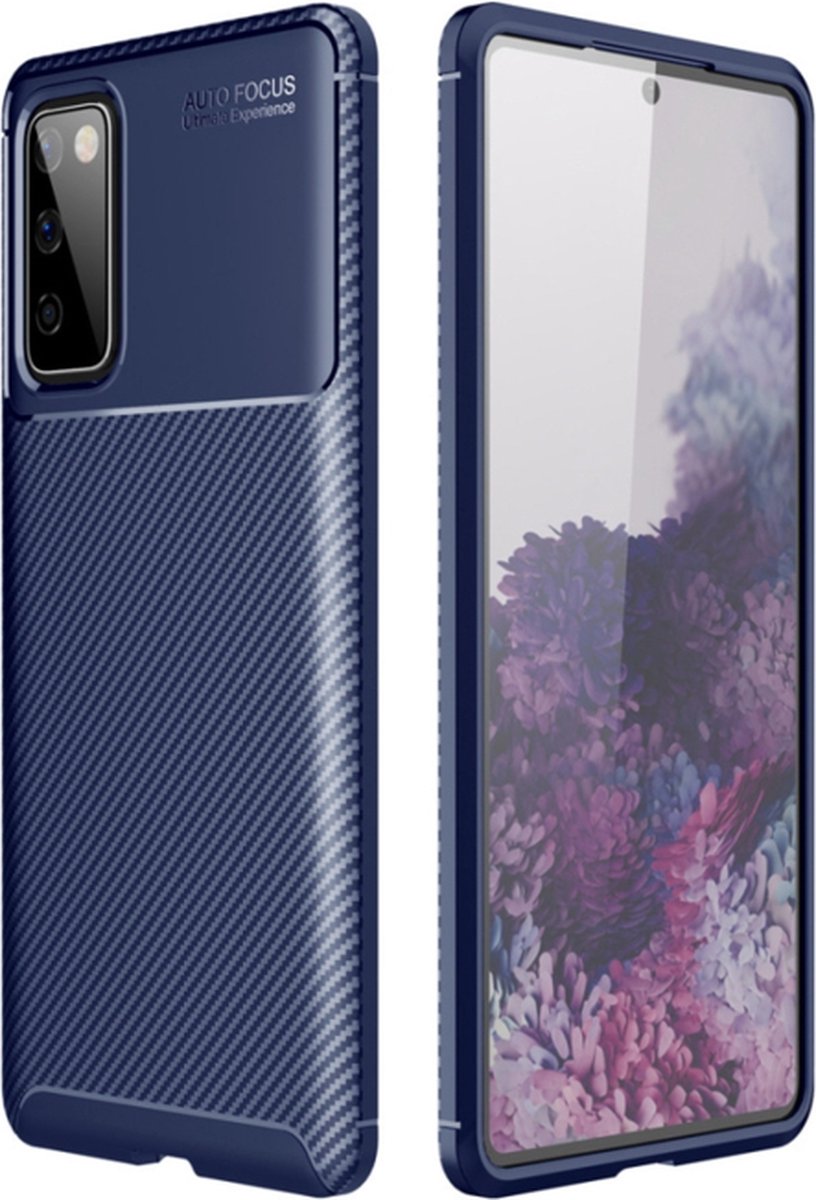 Samsung Galaxy S20 - Carbon TPU Bescherm-Hoes Skin - Blauw
