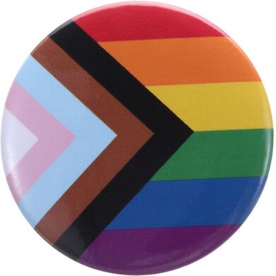 Pride Progress Kledingspeld Rond - Gay Pride LGBTQ+ Pin - 1 stuks