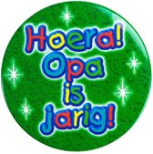 Hoera Opa is Jarig Button, Verjaardag, Feest, Button.