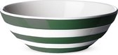 Cornishware Adder Green Cereal Bowl - kom - ontbijtkom - donkergroen wit gestreept servies