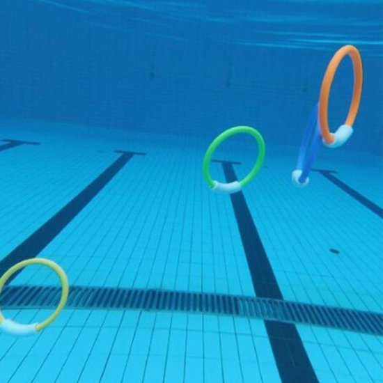 2 Stuks Duikring - Opduikmaterialen - Duikspeeltje - Ring Voor Het Zwembad Oranje Van Heble