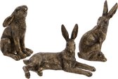 Set van 3 hazen - klein formaat ( konijn - haas - dier )