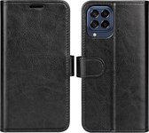 Samsung Galaxy M53 Hoesje - MobyDefend Wallet Book Case (Sluiting Achterkant) - Zwart - GSM Hoesje - Telefoonhoesje Geschikt Voor Samsung Galaxy M53