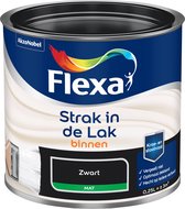 Flexa Strak in de Lak - Watergedragen - Mat - Zwart - 250 ml