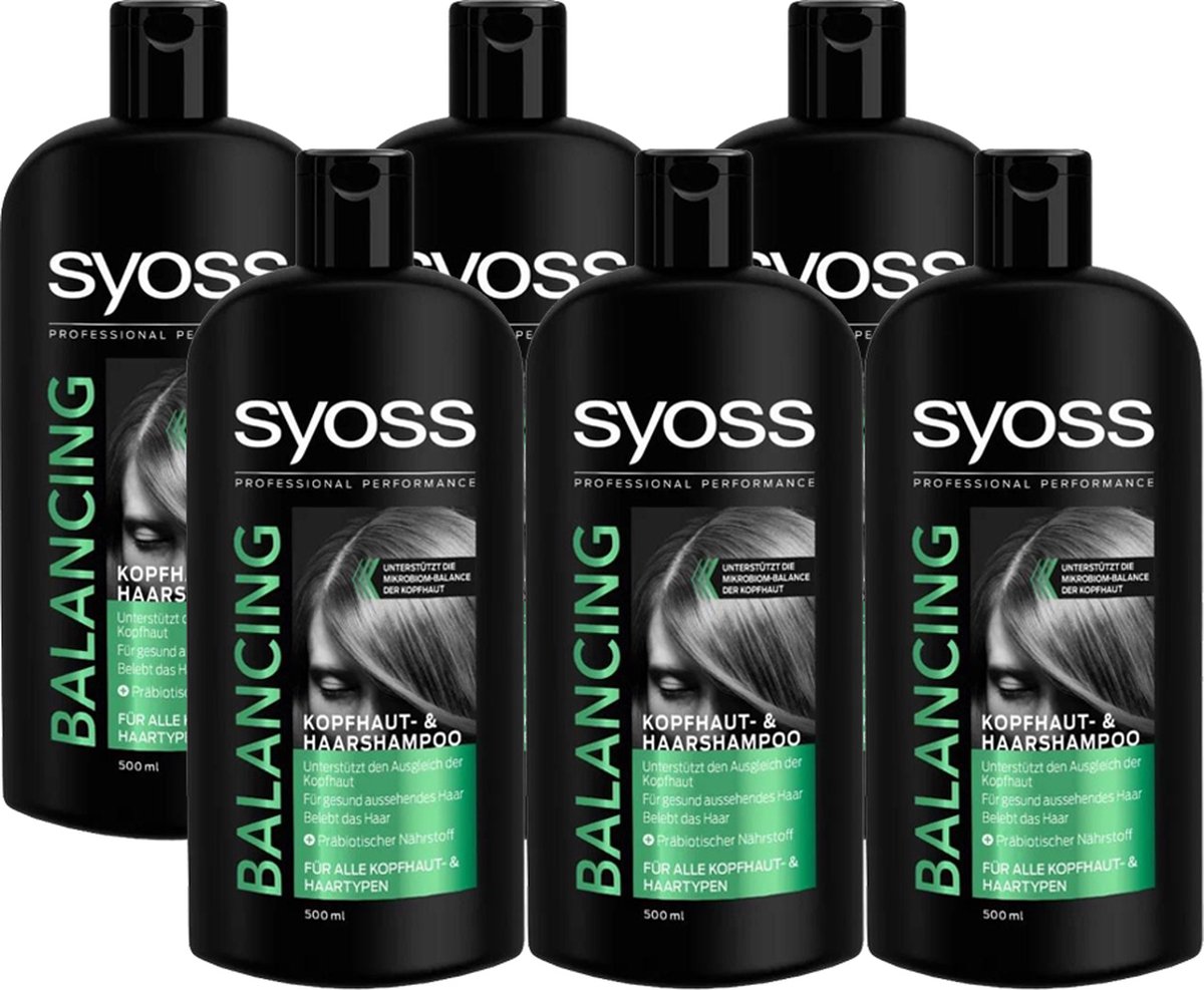 Syoss Shampoo Balancing 6 x 500ml - Voordeelverpakking