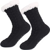 Seazy Fluffy Sokken - Huissokken Dames en Heren -  Warme Sokken - Verwarmde Sokken - Slofsokken - Anti Slip Sokken - Kerstcadeau - Maat 37-42