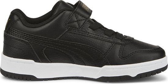 PUMA RBD Game Low AC+PS Unisex Sneakers - Black/TeamGold/White - Maat 35