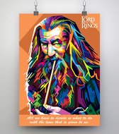 Poster WPAP Pop Art Gandalf - The Lord of the Rings