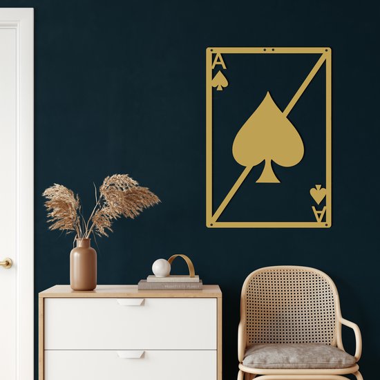 Wanddecoratie | Spade| Metal - Wall Art | Muurdecoratie | Woonkamer | Buiten Decor |Gouden| 71x102cm