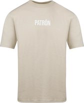 Patrón Wear - T-shirt - Oversized Brand T-shirt Beige/White - Maat M