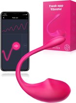 Vibromasseur portable Freak - Oeuf vibrant - Silencieux - Télécommande - App - Lubrifiants à base d'eau gratuit