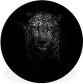 Cercle mural - Cercle mural intérieur - Léopard - Zwart - Wit - ⌀ 60 cm - Décoration murale - Peintures ronds