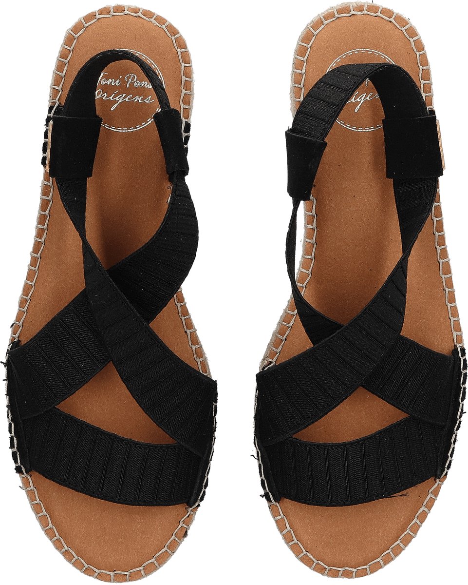 TONI PONS EIRE-TR – Espadrille Femme Tissu Élastique Compensée 3,5 Cm Confortable