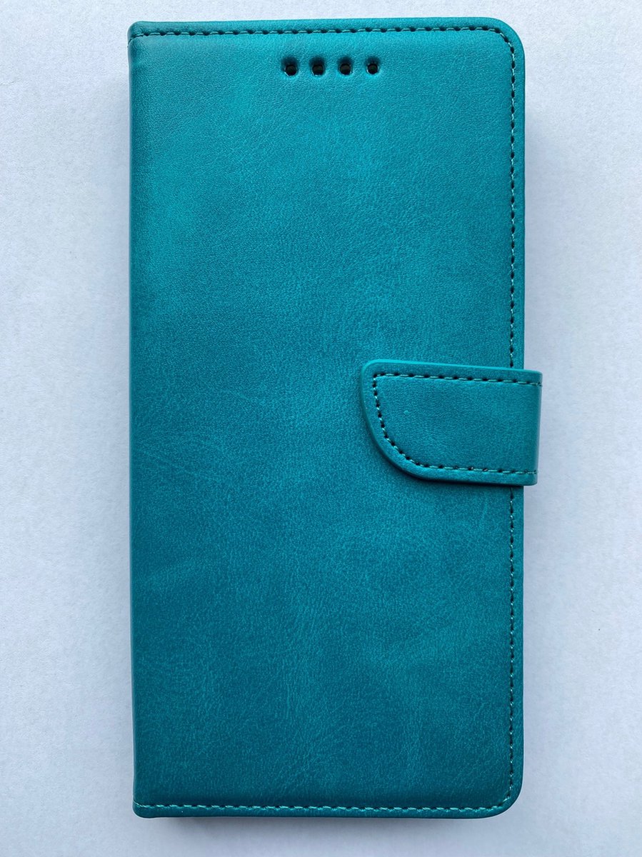 Samsung Galaxy A52 / A52 5g hoesje - Kunstleer Book Case - Turquoise met extra ruimte voor briefgeld