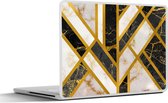 Laptop sticker - 12.3 inch - Marmer - Goud - Luxe - 30x22cm - Laptopstickers - Laptop skin - Cover