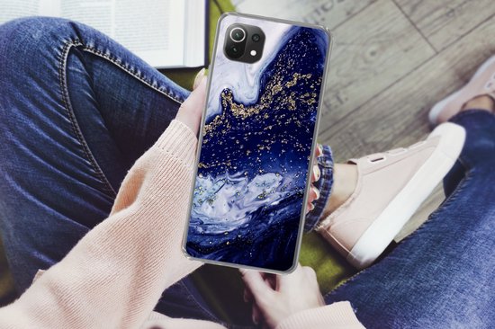Coque Xiaomi 11T - Marbre - Or - Pierres Naturelles - Coque en Siliconen