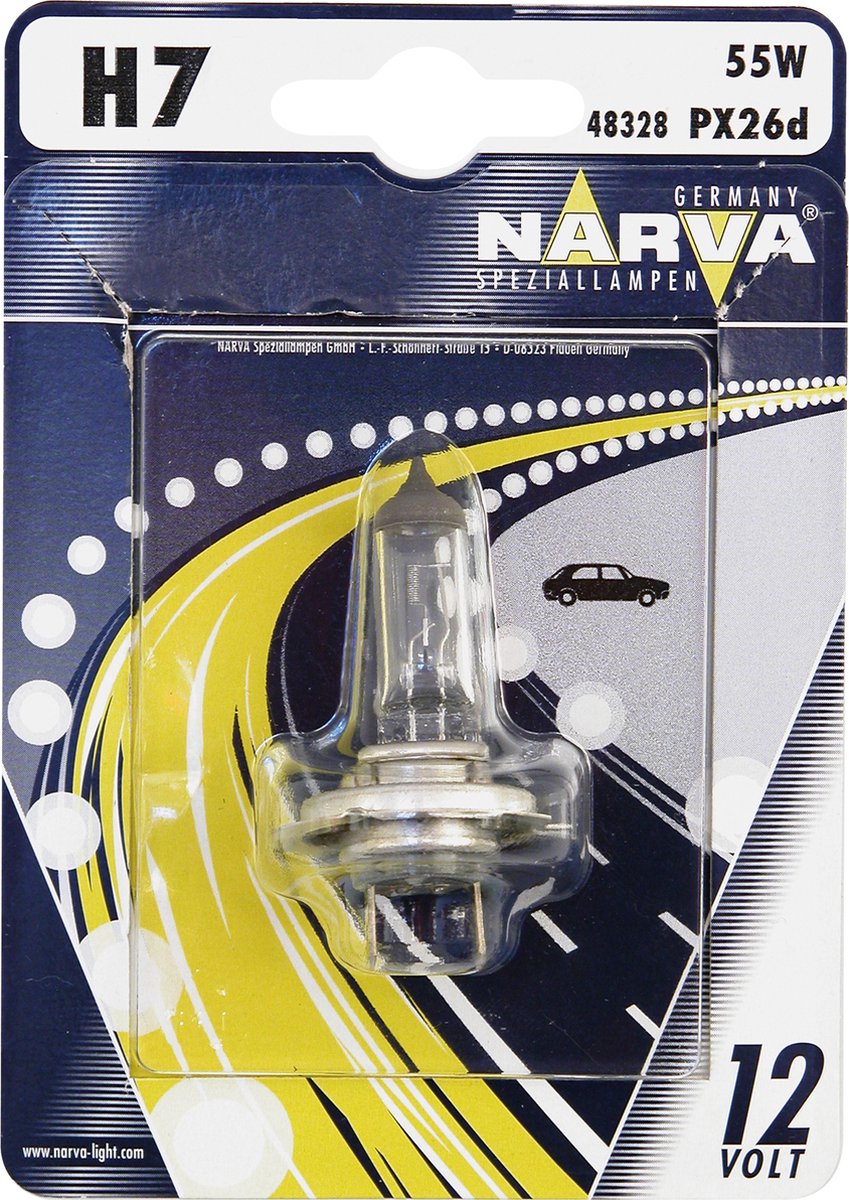 Narva Reservelamp Auto H7 55w Staal Transparant