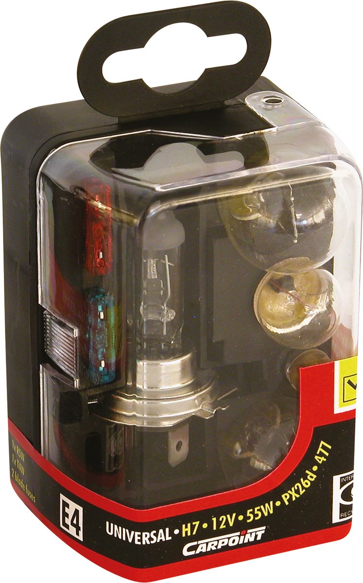 Autolamp Set H4 / H7 12 Volt - 19 Delige Autolampen 12V Hallogeen