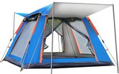 Fantasie Tenten - Kamperen Tent - Pop-up Tenten - 240*240*154cm - Waterdichte Automatisch Open - Anti-UV-functie - voor 5 Personen - met Klamboe en opbergtas - Blauw