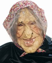 Halloween - Latex masker oude vrouw verkleed accessoire - Heksen masker - Griezelmasker