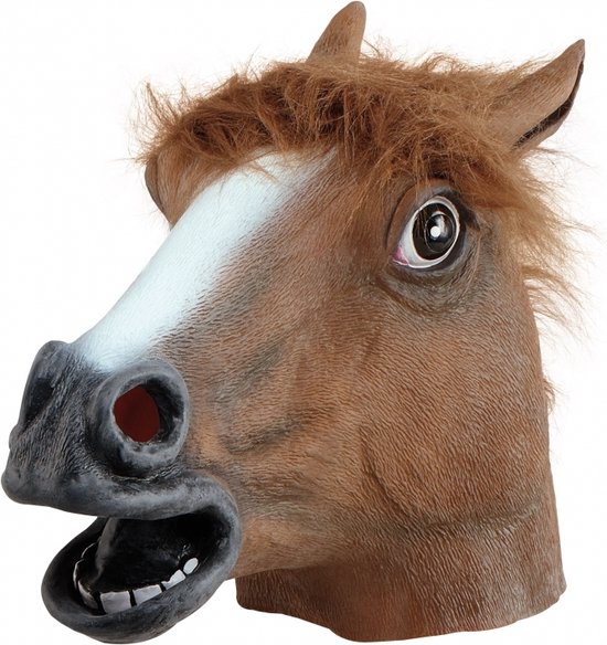 Paarden masker bruin voor volwassenen | bol.com