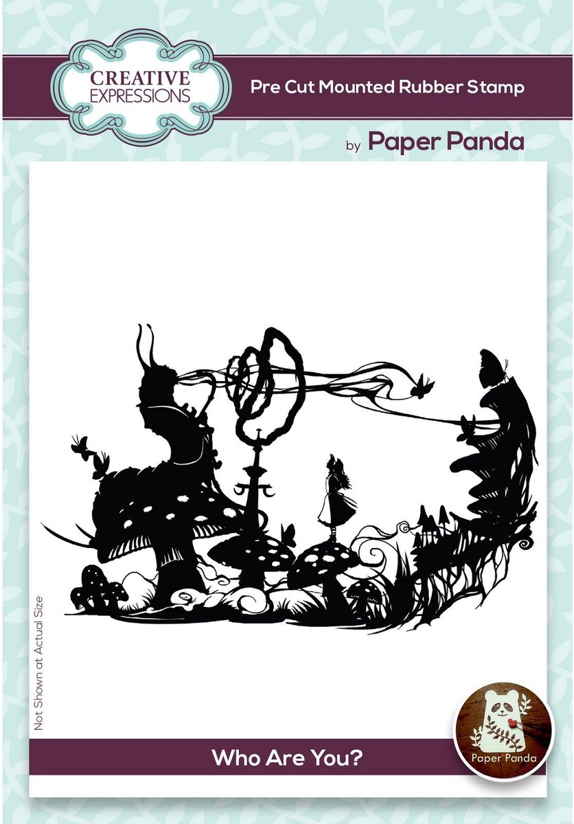 Creative Expressions Paper panda pre cut rubber stamp Who