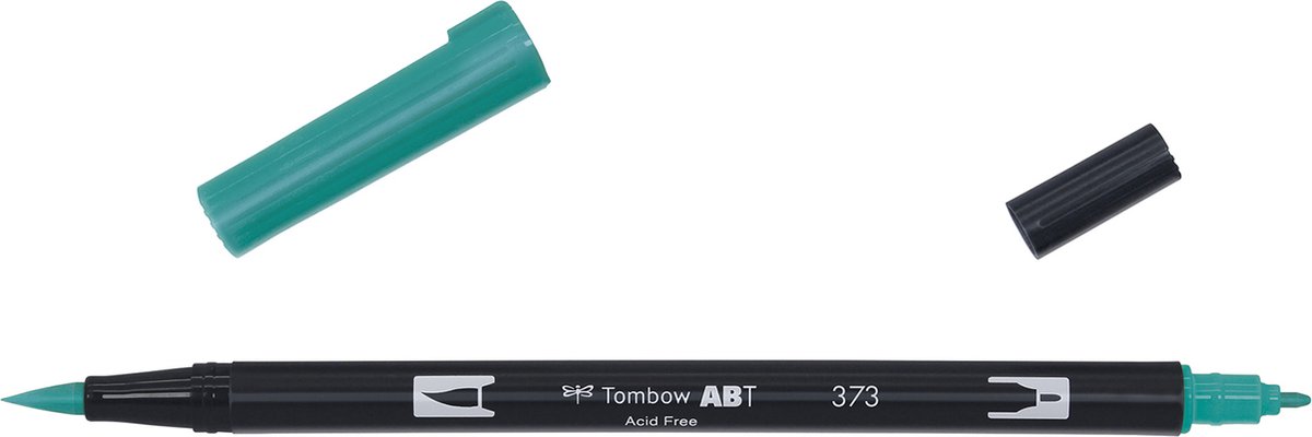 Tombow Brush pen - ABT 373 - Dual Brushpen - Sea Blue - Blauw — afbeelding 2