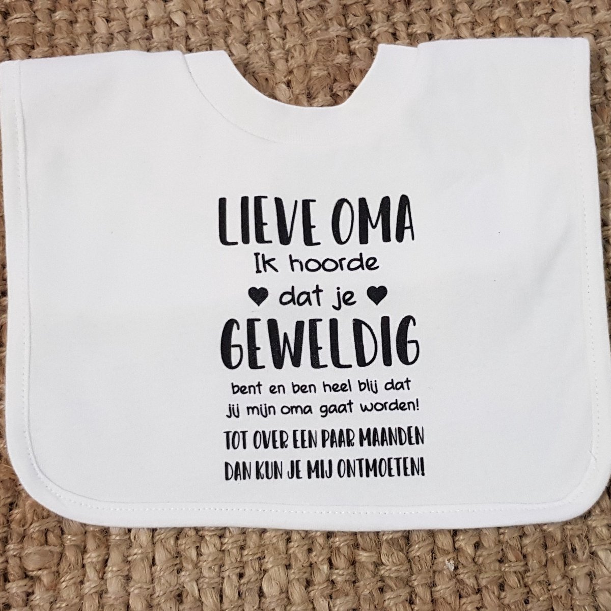Goedkoopste Set van 2 Baby slabbetje cadeau tekst | Lieve Oma Ik hoorde dat je geweldig bent en ben heel blij dat jij mijn oma gaat worden! ontmoeten! | aankondiging bekendmaking zwangerschap cadeau voor de liefste aanstaande je wordt eerste moederdag