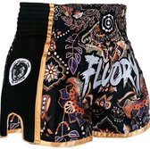 Fluory Muay Thai Short Kickboks Broek Flowers maat XS