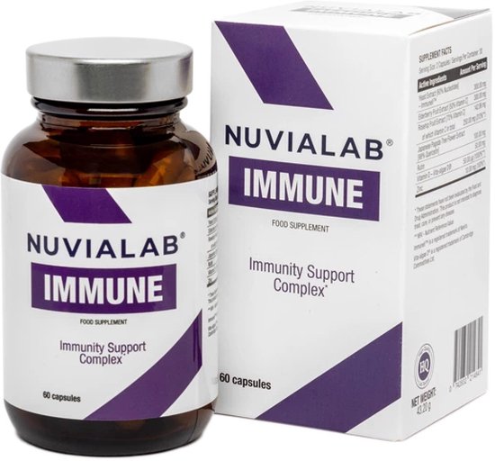 NuviaLab Immune - Verkoudheid en griep - Immuunsysteembooster - 60 capsules