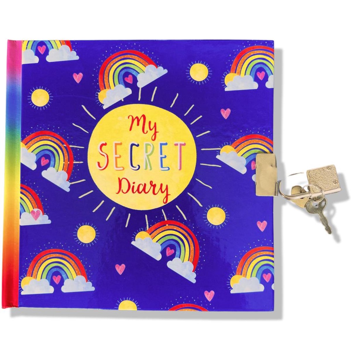 My Secret Diary | Dagboek | Blauw 15x15cm met slotje en 2 sleutels