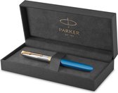 Parker 51 Premium Vulpen | Premium-collectie | Turquoise | Fijne penpunt | Blauw/Zwarte Inkt | Geschenkdoos