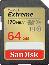 SanDisk Extreme SDXC-kaart 64 GB Class 10 UHS-I Schokbestendig, Waterdicht