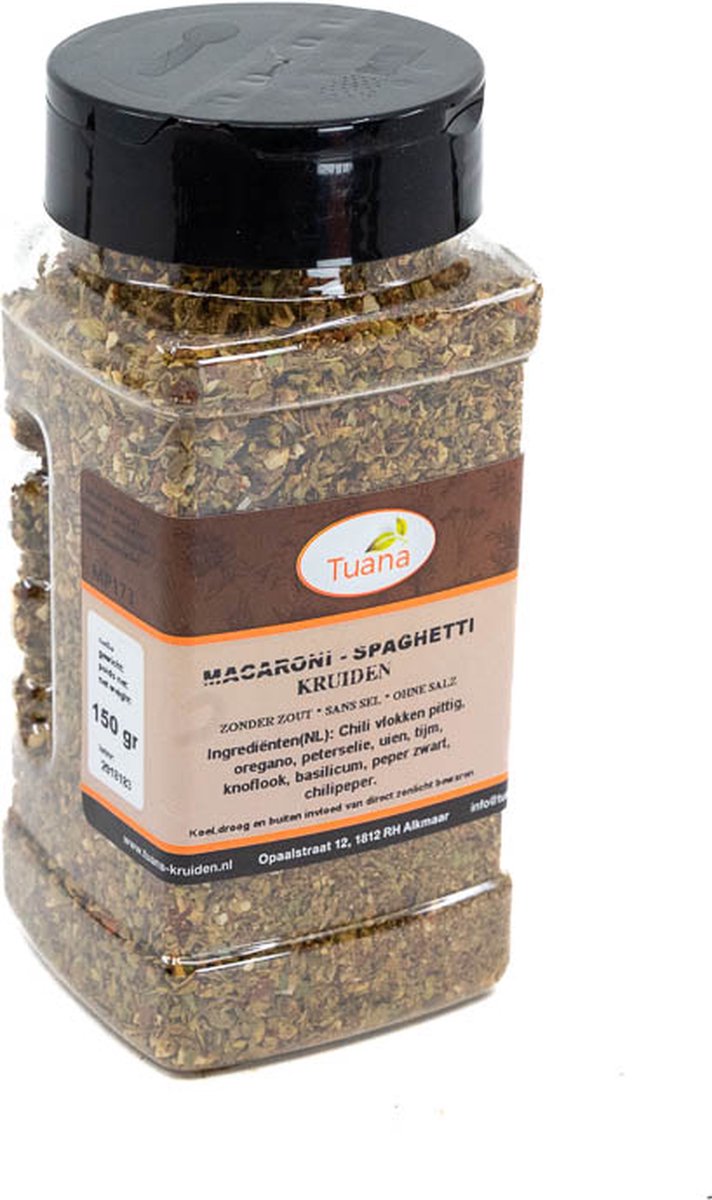 Goedkoopste Tuana Kruiden - Macaroni Kruidenmix - Strooibus 90 Gram - Kruiden Zonder Zout - MP-M-0002