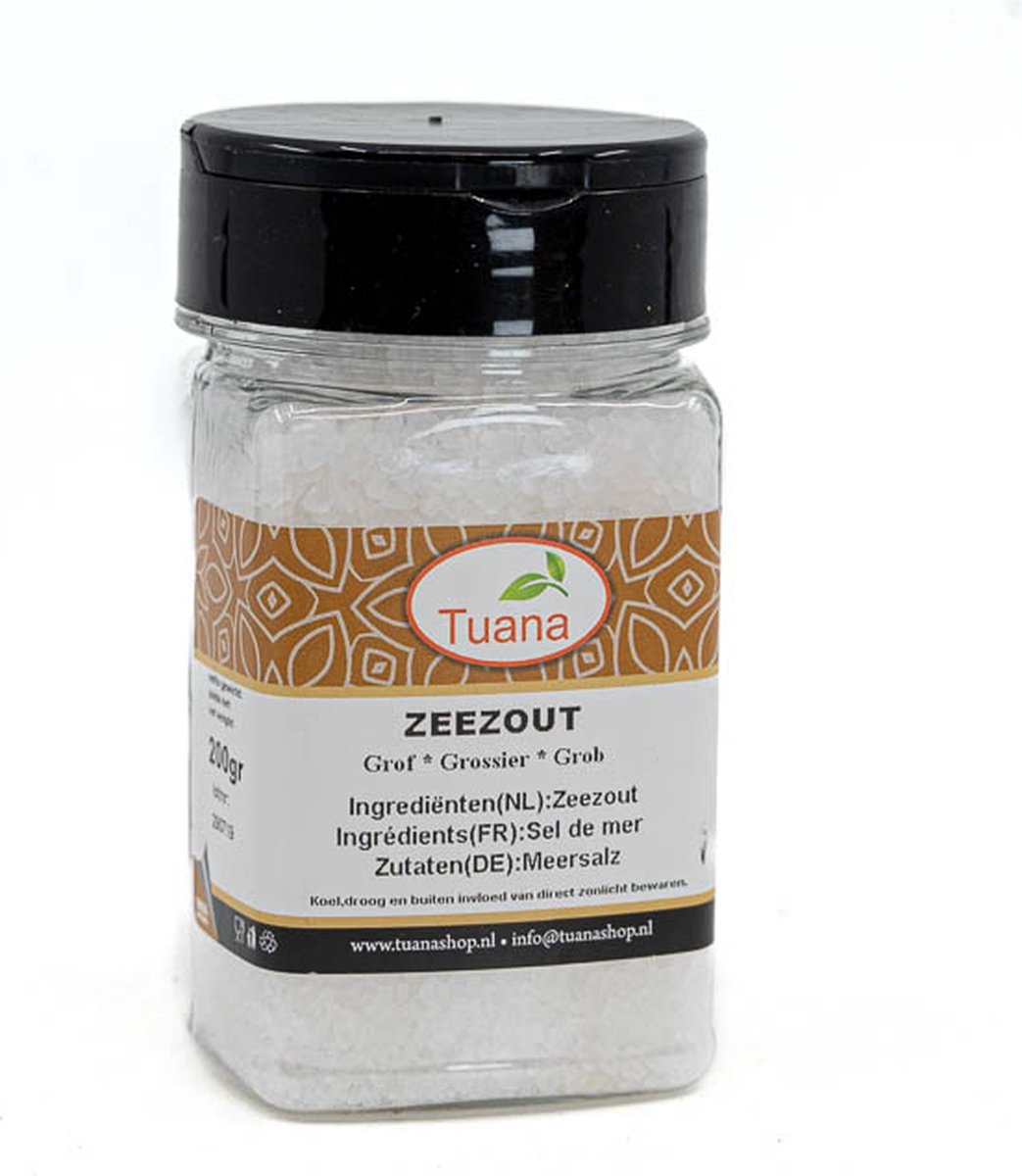 Goedkoopste Tuana Kruiden - Zeezout Korrels - Bakje 200 Gram - KP0297